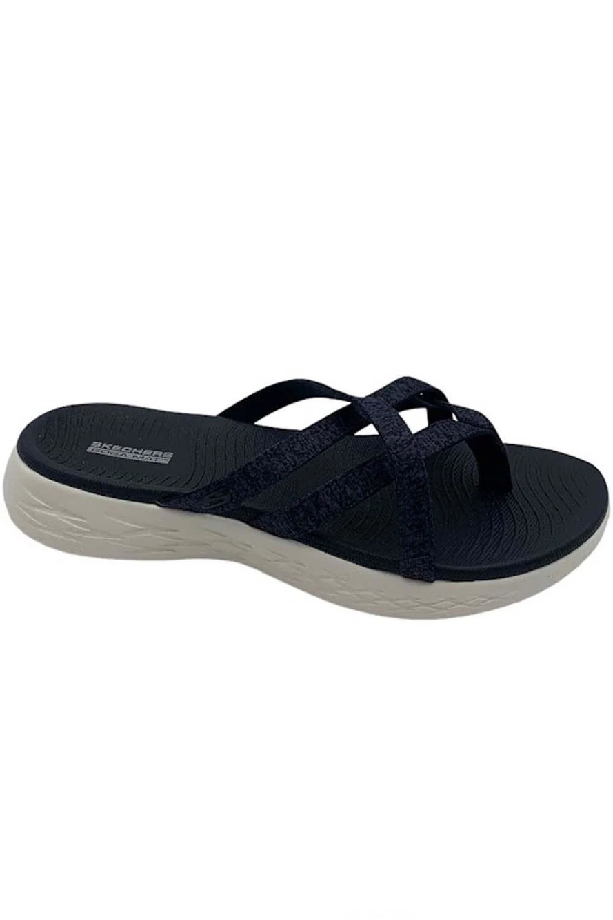 Skechers On-the-GO 600 Vegan Washable Strappy Sandal Dainty Navy - Medium